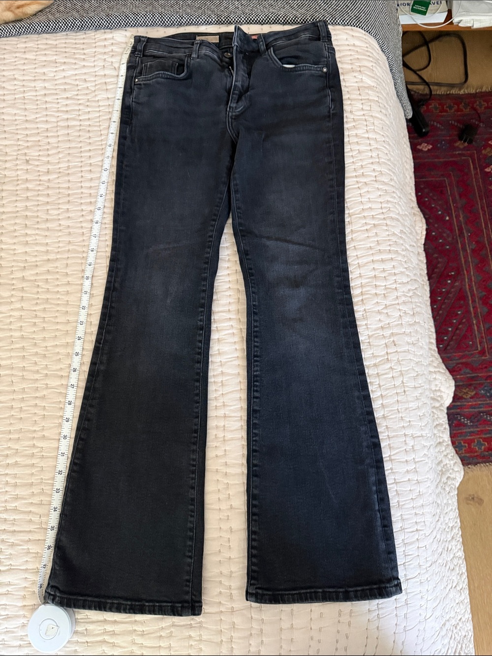 Pilcro Jeans Women’s 28 Black Bootcut Mid-Rise Stretch Denim Preppy